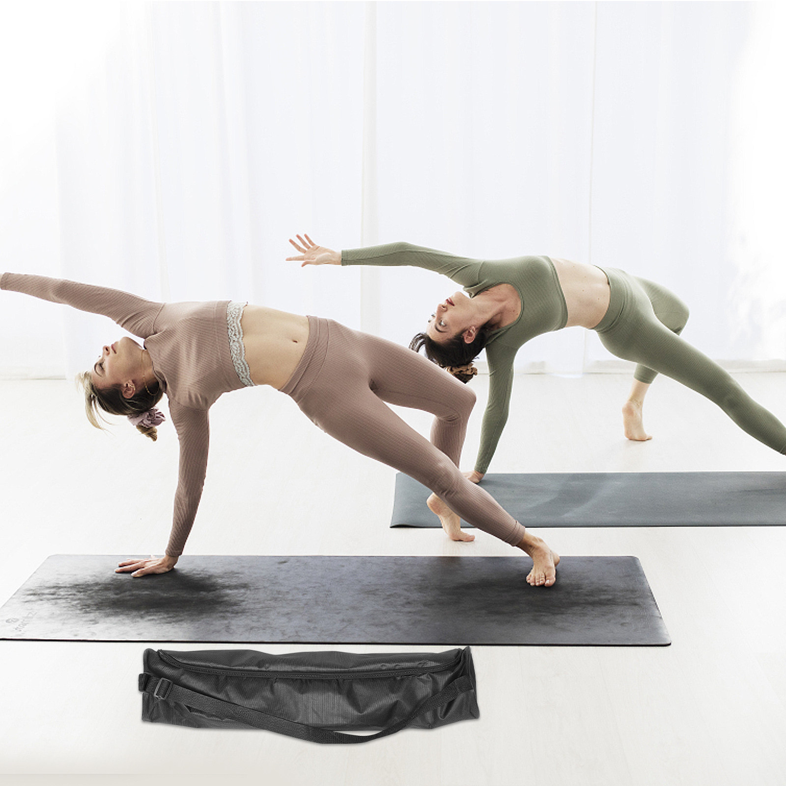Yoga Mat Bag Carrier - 折りたたみ式ヨガオックスフォード布製広々キャリアバッグ、ヨガマットやアクセサリー用多機能トートバッグ