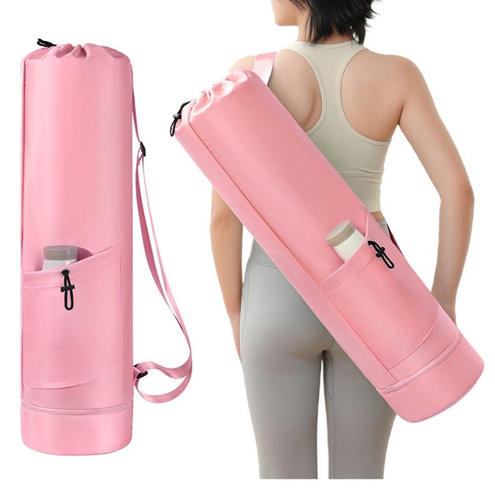 Yoga Mat Bag Carrier - 大容量ヨガマット収納バッグ防水巾着フィットネスマットキャリア多機能調節可能なストラップジムヨガバッグ