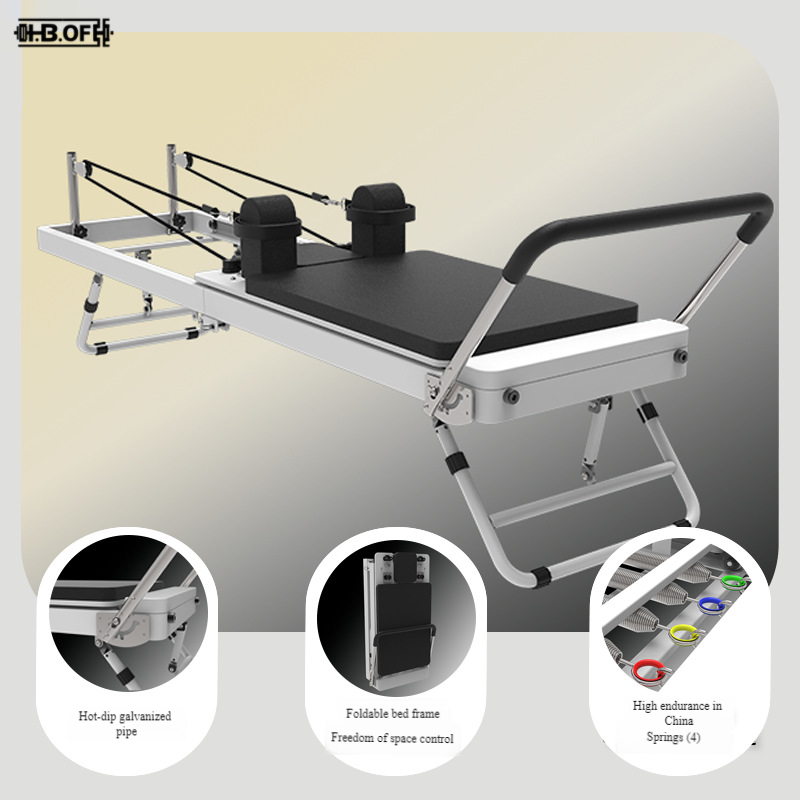 Pilates Yoga Hot - ピラティス器具、コアトレーニング、折りたたみ式ベッド、厚いスプリング、溶融亜鉛メッキパイプヨガベッド