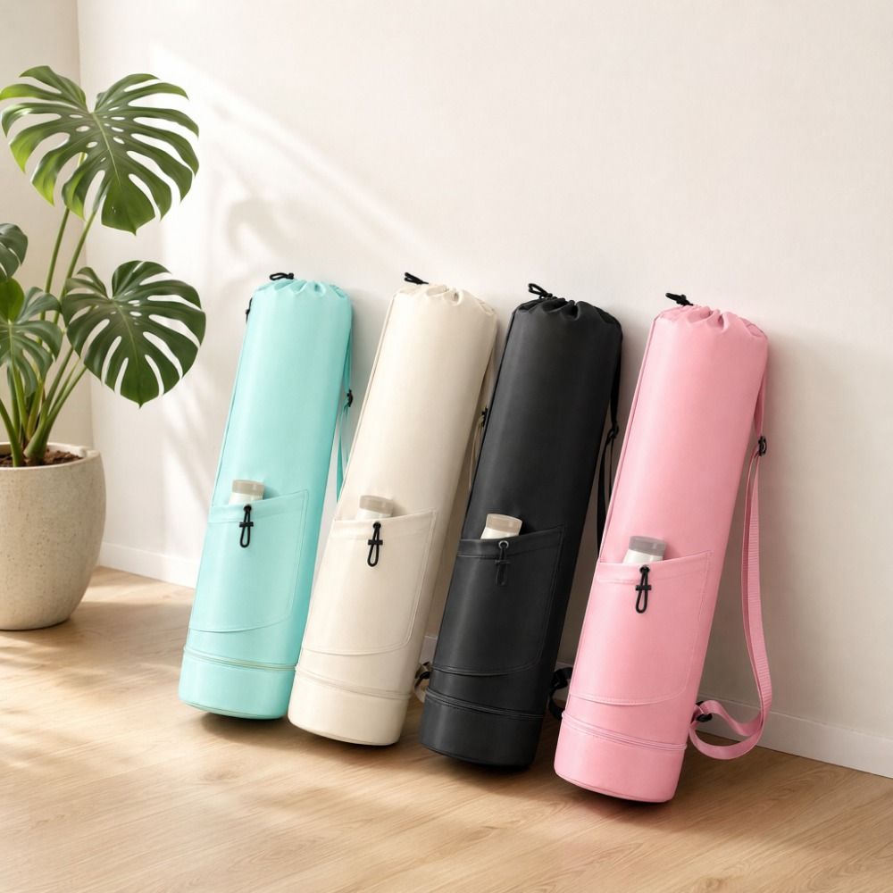 Yoga Mat Bag Carrier - 大容量ヨガマット収納バッグ調節可能なストラップ防水フィットネスマットキャリア巾着多機能ジムヨガバッグ