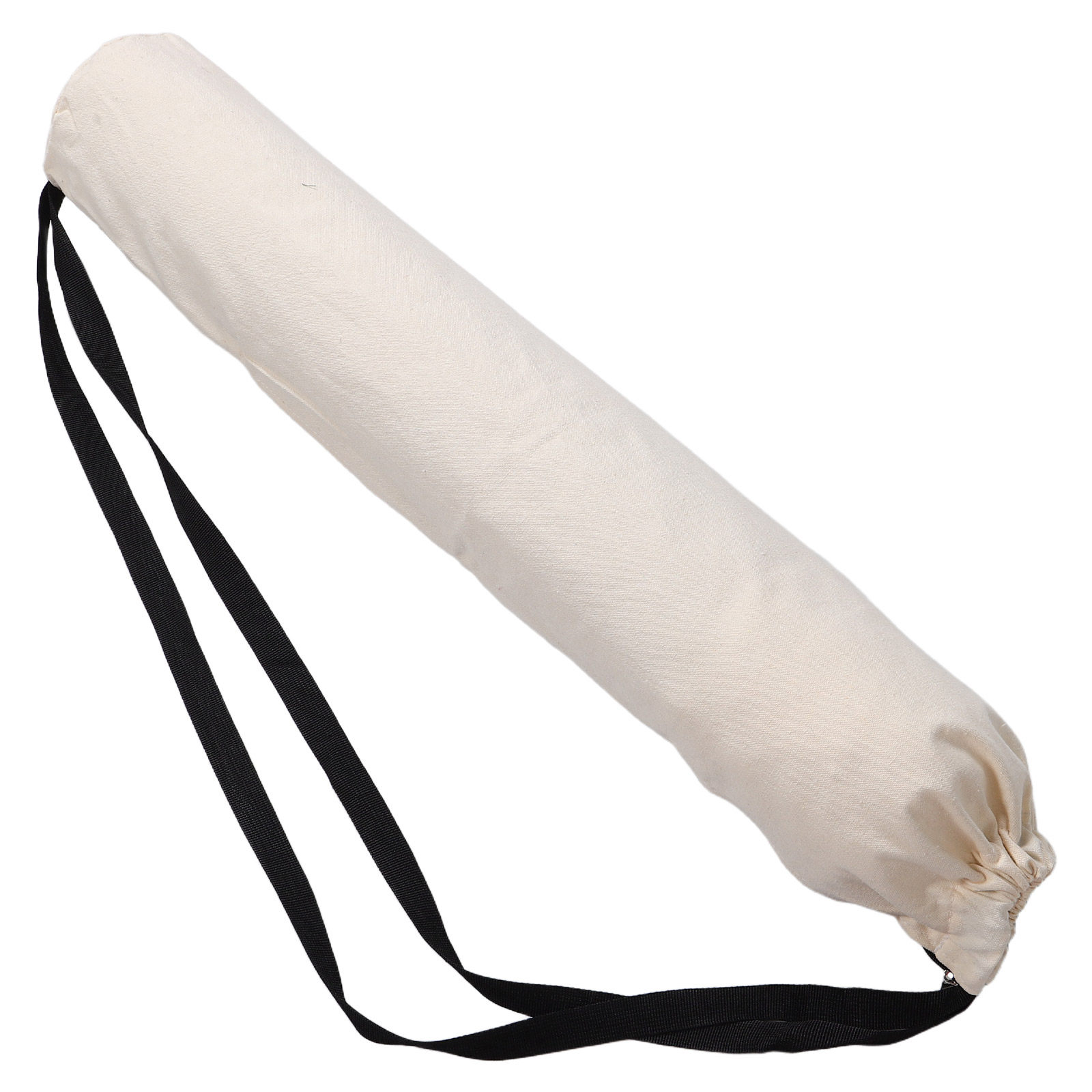 Yoga Mat Bag Carrier - 大容量ヨガマットキャリアバッグ 拡張円筒形巾着開閉式 スタイリッシュなベージュトートバッグ ヨガ、ピラティス、屋外エクササイズ用