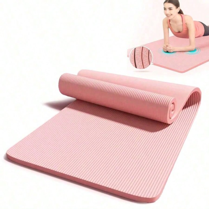 Pilates Yoga Mat Thickness - ヨガマット バランスフロムヨガマット 1インチの極厚高密度エクササイズマット 滑り止め表面とキャリーストラップ付き 男性と女性向け 耐引裂性ピラティスワークアウトマット