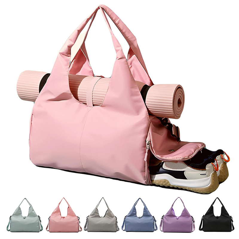 Yoga Mat Bag Carrier - ナイロンヨガマット収納バッグポータブルスポーツジムハンドバッグ男性女性用アウトドア旅行フィットネストレーニングワークアウトバッグ