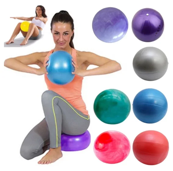 Pilates Ball Mini - 2026年カスタム9インチ丸型PVCジムフィットネスエクササイズボールミニヨガ＆ピラティススタビリティボール（パーソナライズロゴ付き）