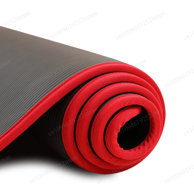 Pilates Yoga Mat Thickness - 10mm極厚滑り止めワークアウトマット、183×61cm NRBソフトヨガピラティスマット（ストラップ付き）