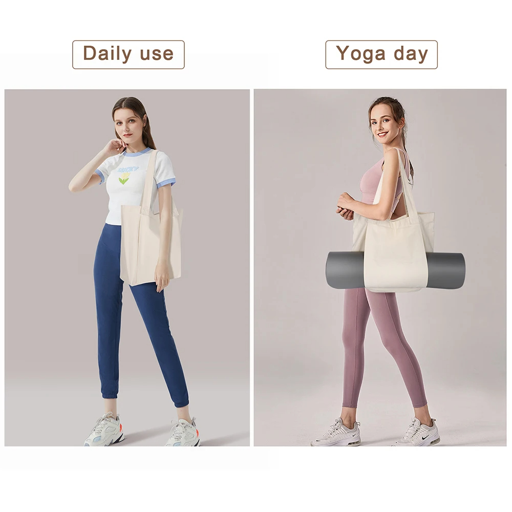 カスタムヨガマットトートバッグ、パーソナライズされたキャンバ - Yoga Mat Bag Carrier のレビューと価格
