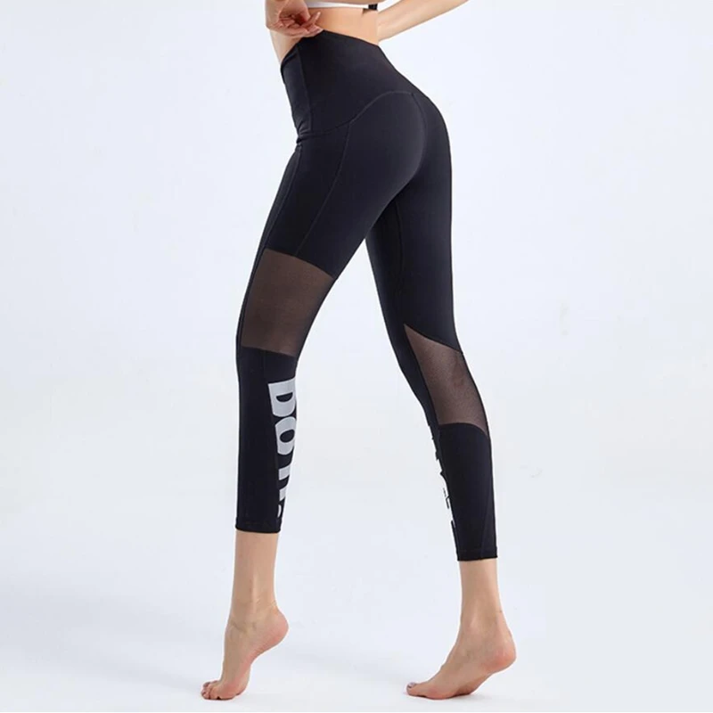 夏の新タイトなヨガパンツ女性メッシュステッチピラティスレギン - Pilates Yoga Legging のレビューと価格