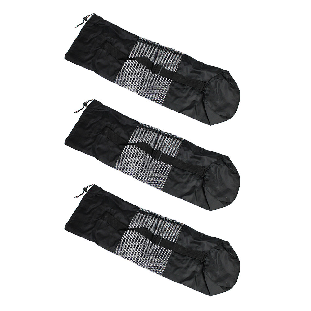 3 個ヨガマットメッシュバッグ調節可能な巾着収納キャリアアウ - Yoga Mat Bag Carrier のレビューと価格