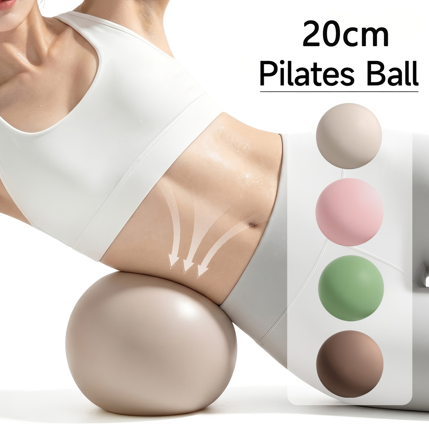7.87インチミニヨガフィットネスボール、厚みのある耐爆発ジ - Pilates Ball Mini のレビューと価格