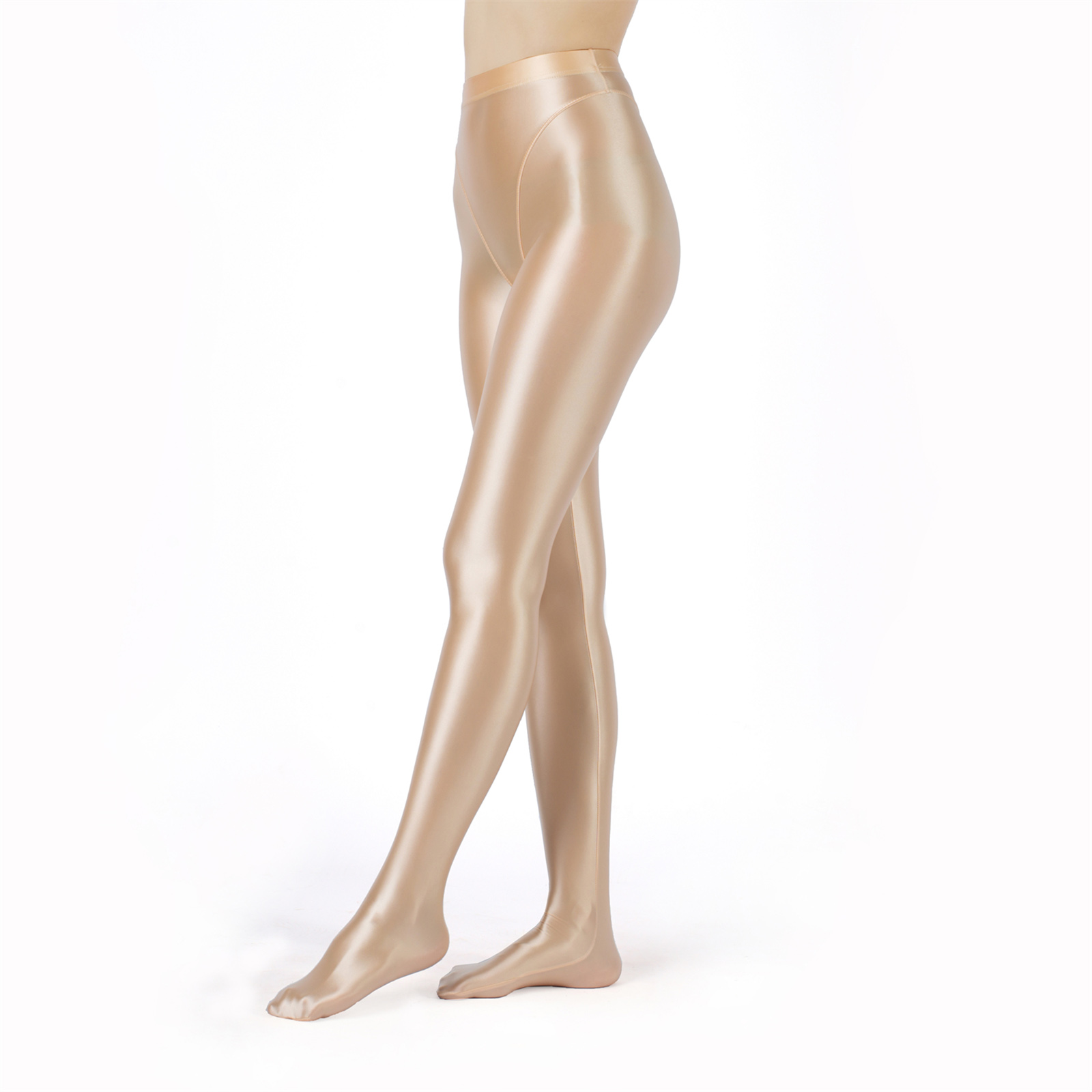 女性用の光沢のある伸縮性のあるオイルタイツ,ハイウエストパン - Pilates Yoga Legging のレビューと価格