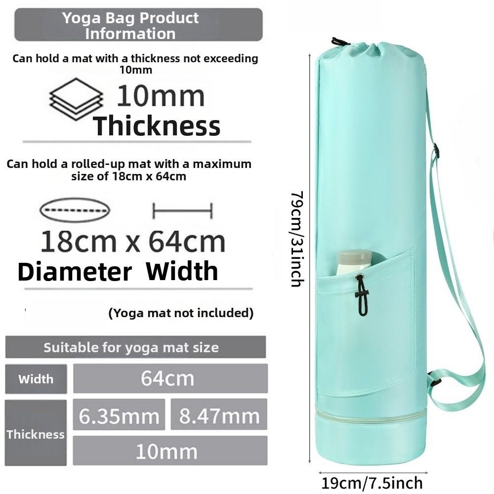 大容量ヨガマット収納バッグ調節可能なストラップ防水フィットネ - Yoga Mat Bag Carrier のレビューと価格