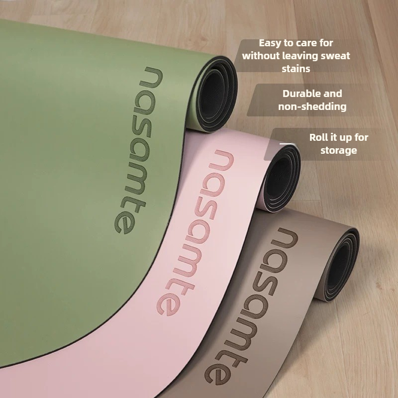 ノンスリップヨガマットピュアカラーラバー - 女性フィットネ - Pilates Yoga Mat Thickness のレビューと価格