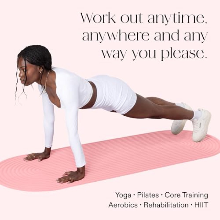 ホームジムヨガマット：豪華な10mm厚、柔らかい黒色フォーム - Pilates Yoga Mat Thickness のレビューと価格