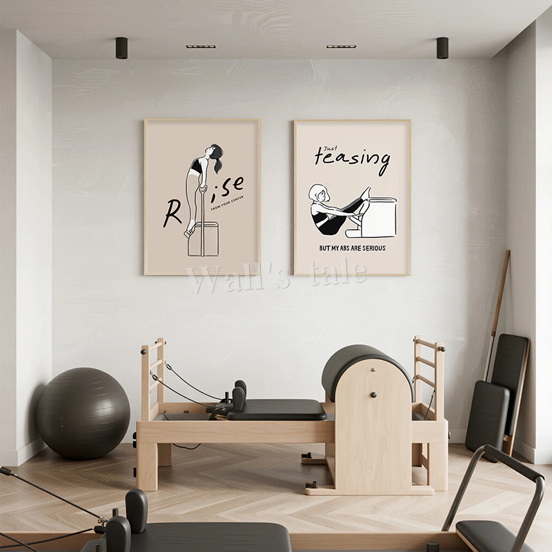 ピラティスポーズアートプリントモダンミニマリストフィットネス - Pilates Yoga Movement のレビューと価格