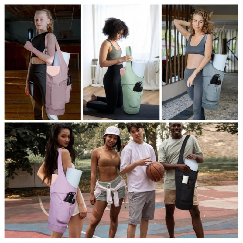 大きな開口部と長いハンドルが付いたヨガマットキャリーバッグ、 - Yoga Mat Bag Carrier のレビューと価格