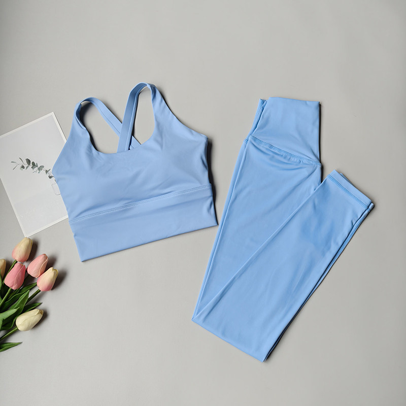 女性用ネイキッドフィールピラティスセット、2ピースハイウエス - Pilates Yoga Legging のレビューと価格