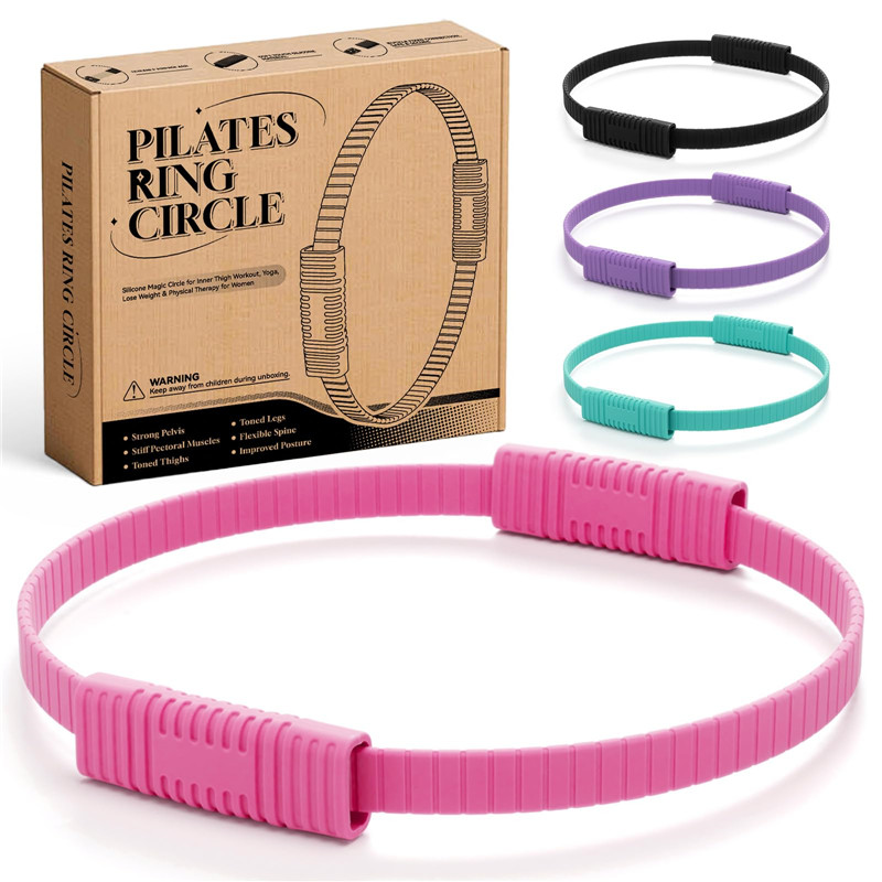 環境に優しいダブルハンドルシリコンヨガリングマジックサークル - Pilates Yoga Ring のレビューと価格