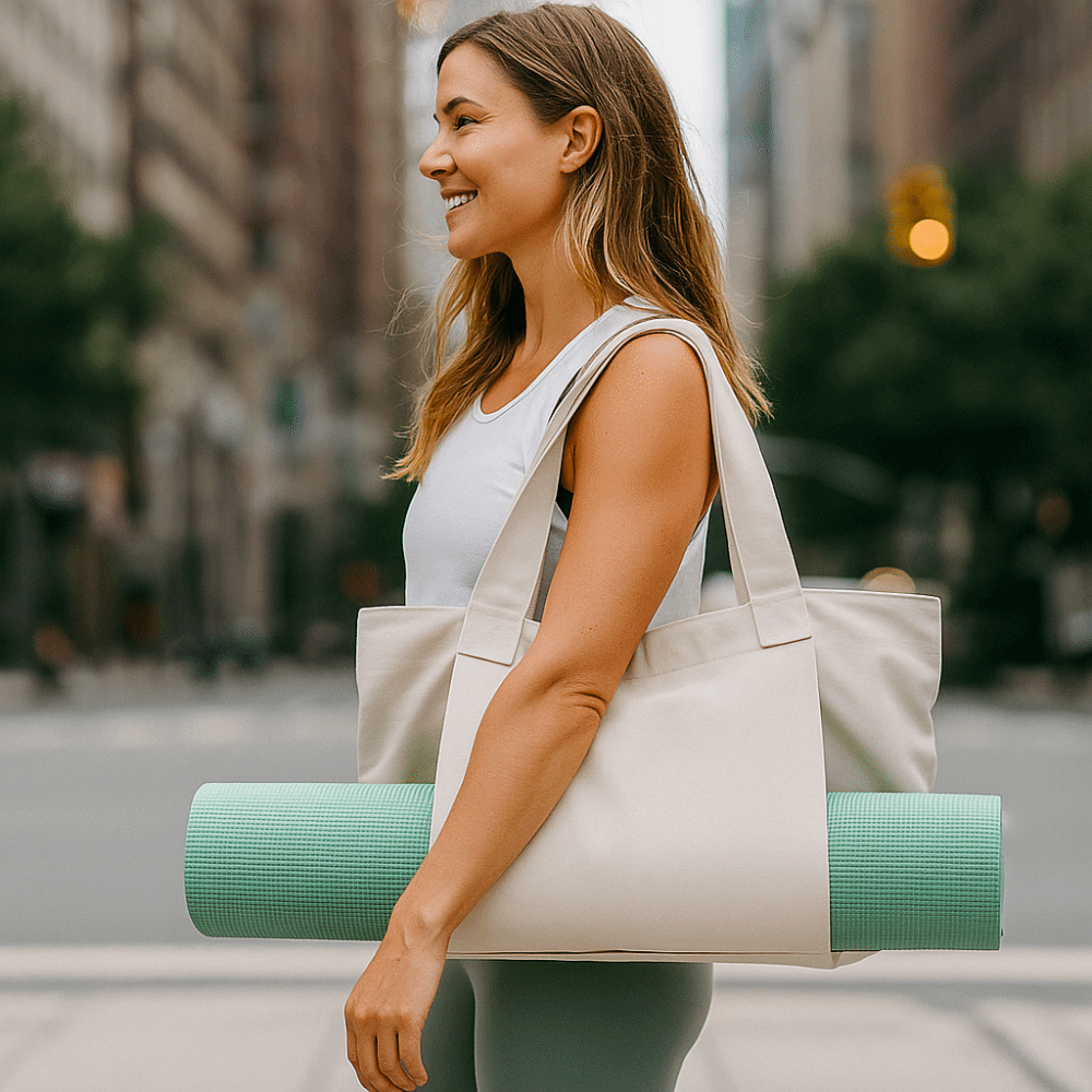 大容量ヨガマットキャリーバッグ折りたたみ式厚手のキャンバス多 - Pilates Yoga Mat Thickness のレビューと価格