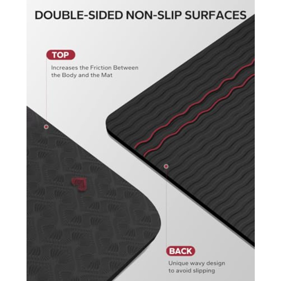 家庭でのワークアウト、ヨガ、ピラティス、ストレッチ、カーディ - Pilates Yoga Mat Thickness のレビューと価格