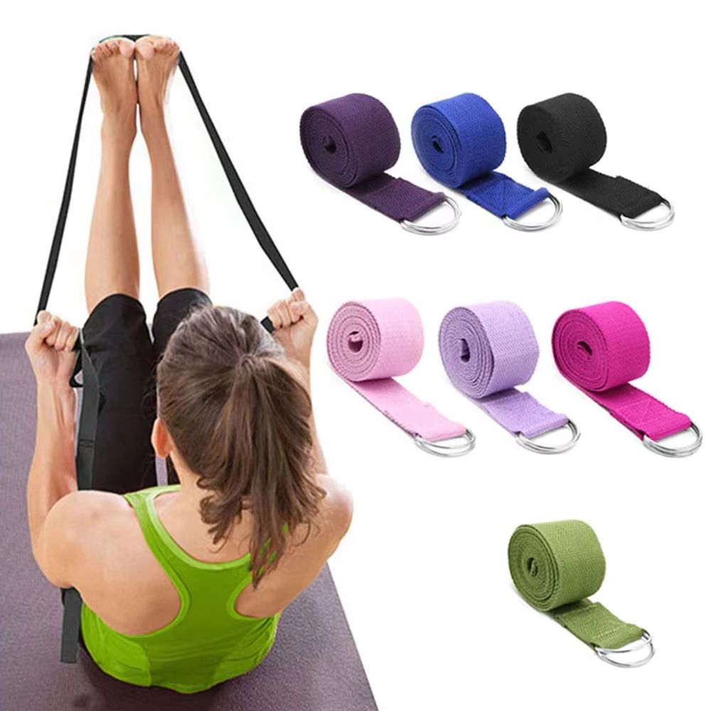 180 センチメートルスポーツヨガストラップ耐久性のある綿調 - Pilates Yoga Ring のレビューと価格
